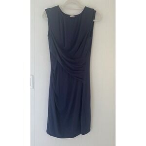 kut from the kloth mollee knit dress Kut From The Kloth Mollee Dress Womens Size 8 Black Geometrical Sleeveless  Rayon